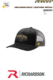 Custom Richardson 112FPR Trucker - Faux Leather Patch