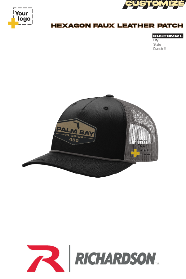 Custom Richardson 112FPR Trucker - Faux Leather Patch