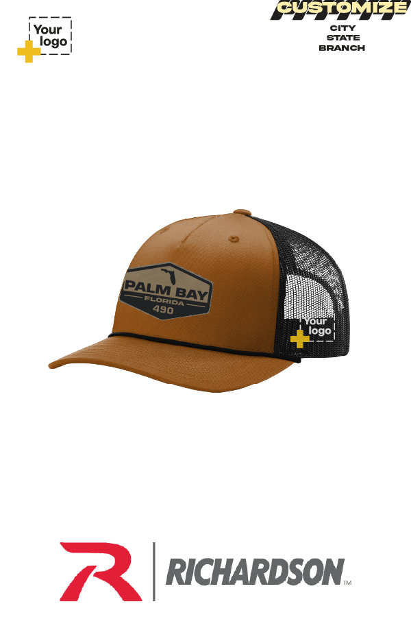 Custom Richardson 112FPR Trucker - Faux Leather Patch