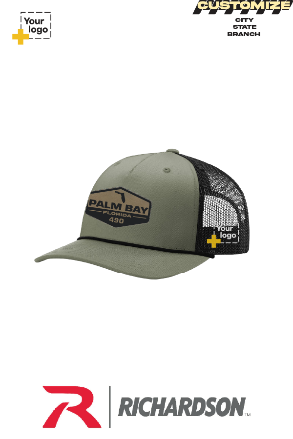 Custom Richardson 112FPR Trucker - Faux Leather Patch