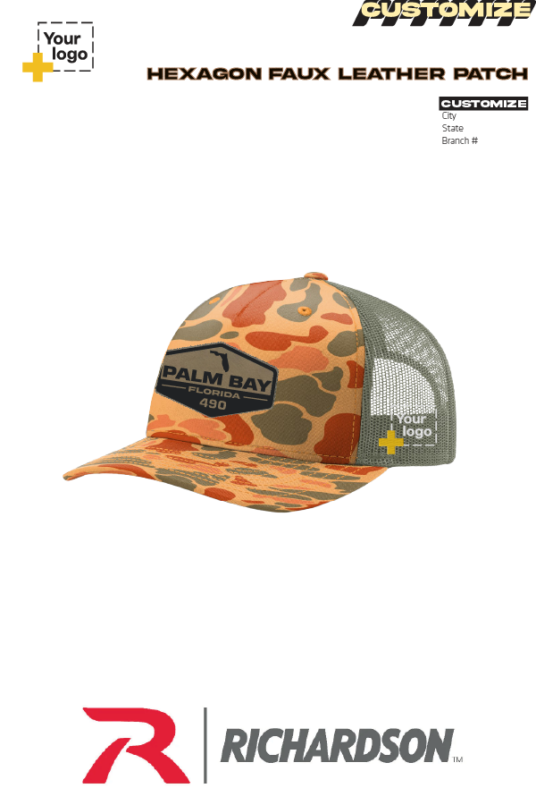 Custom Richardson 112PFP Trucker - Faux Leather Patch