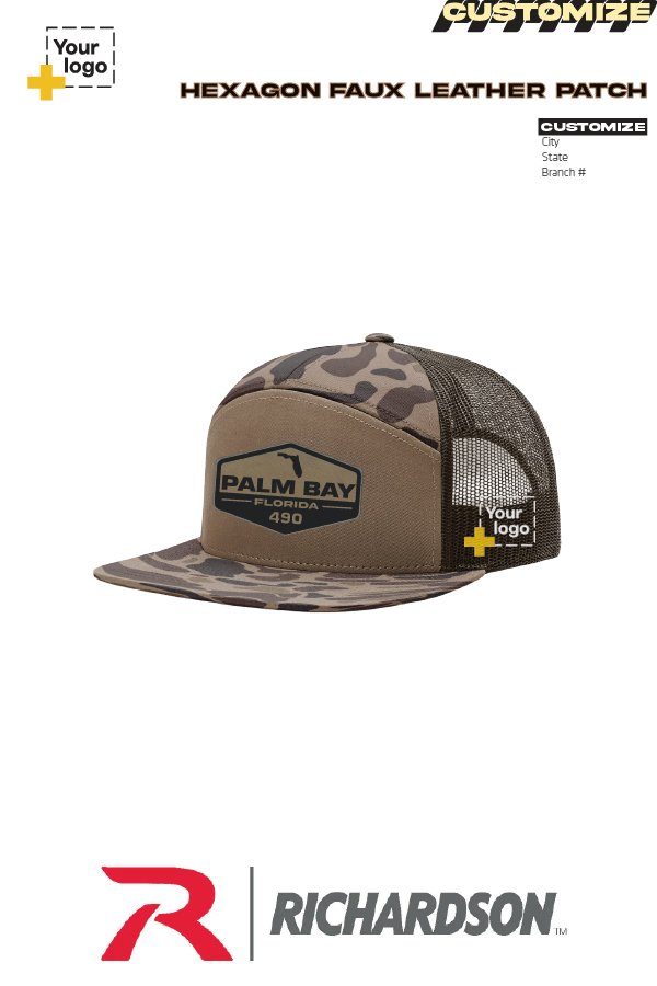 Custom Richardson 168P Trucker - Faux Leather Patch