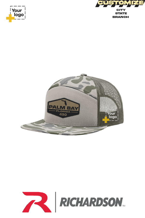 Custom Richardson 168P Trucker - Faux Leather Patch