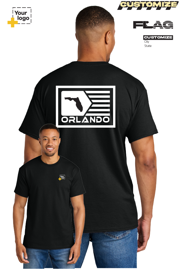 Custom Gildan® DryBlend® 50 Cotton/50 Poly T-Shirt - GEOMETRIC FLAG