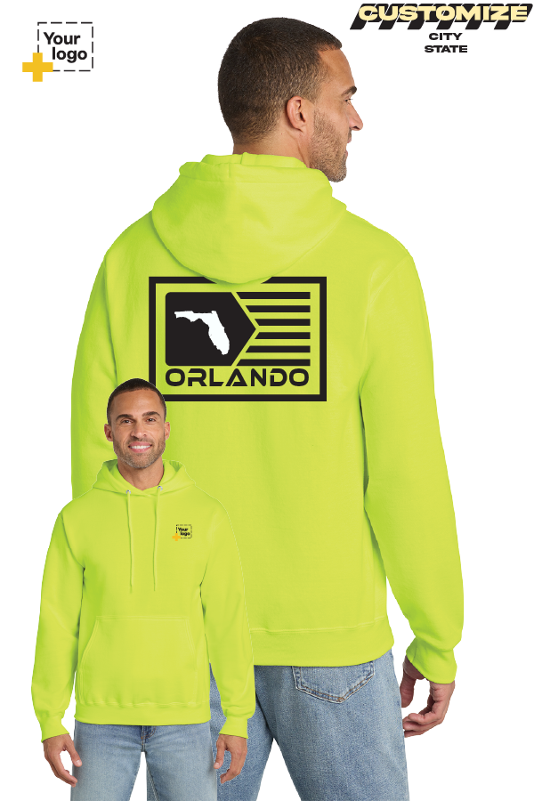 Custom Core Fleece Pullover Hooded Sweatshirt - GEOMETRIC FLAG