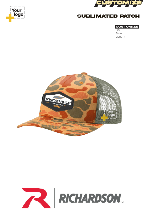 Custom Richardson 112PFP Trucker - Sublimated Patch
