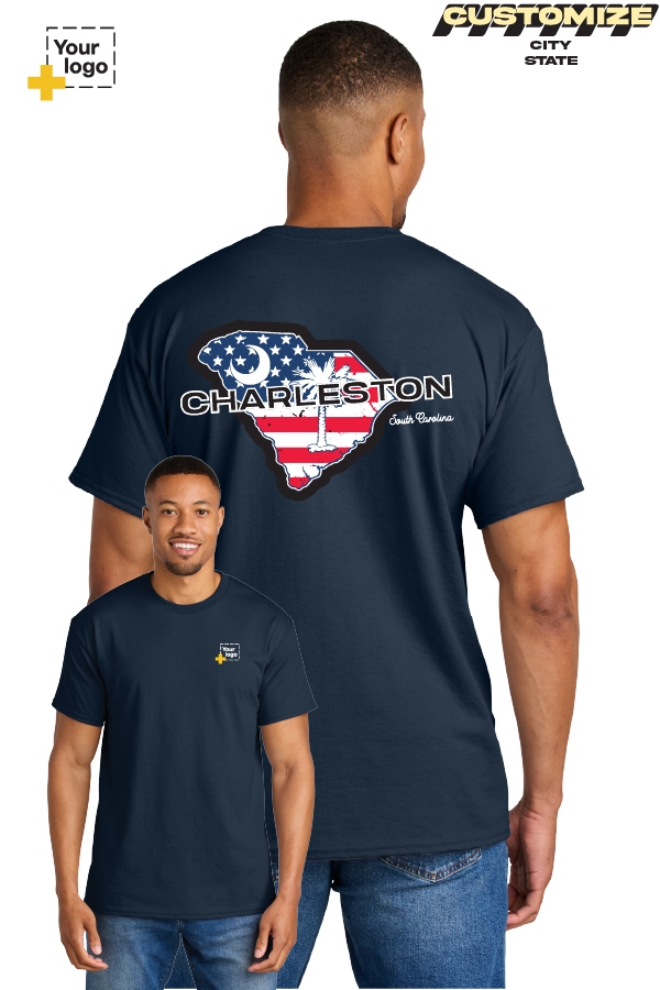Custom Gildan® DryBlend® 50 Cotton/50 Poly T-Shirt - Merica State