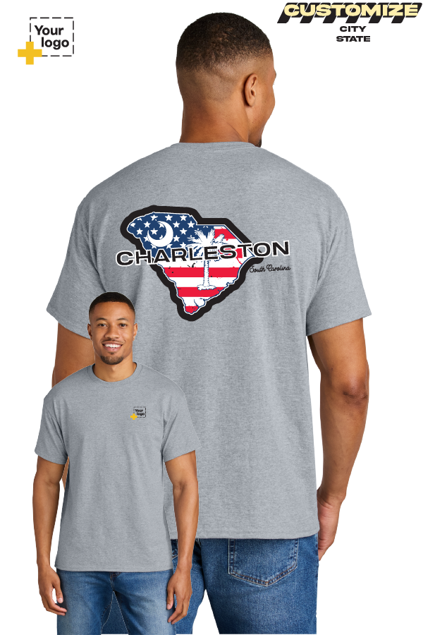 Custom Gildan® DryBlend® 50 Cotton/50 Poly T-Shirt - Merica State