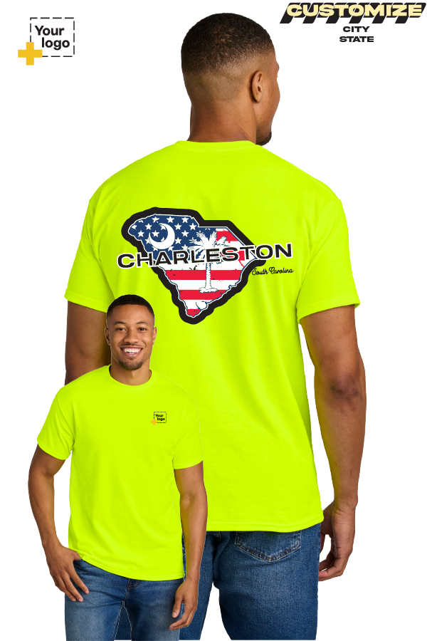 Custom Gildan® DryBlend® 50 Cotton/50 Poly T-Shirt - Merica State
