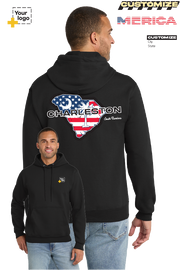 Custom Core Fleece Pullover Hooded Sweatshirt - Merica State
