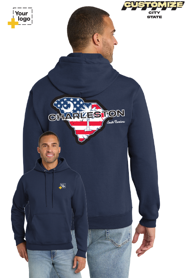 Custom Core Fleece Pullover Hooded Sweatshirt - Merica State
