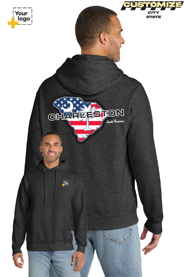 Custom Core Fleece Pullover Hooded Sweatshirt - Merica State