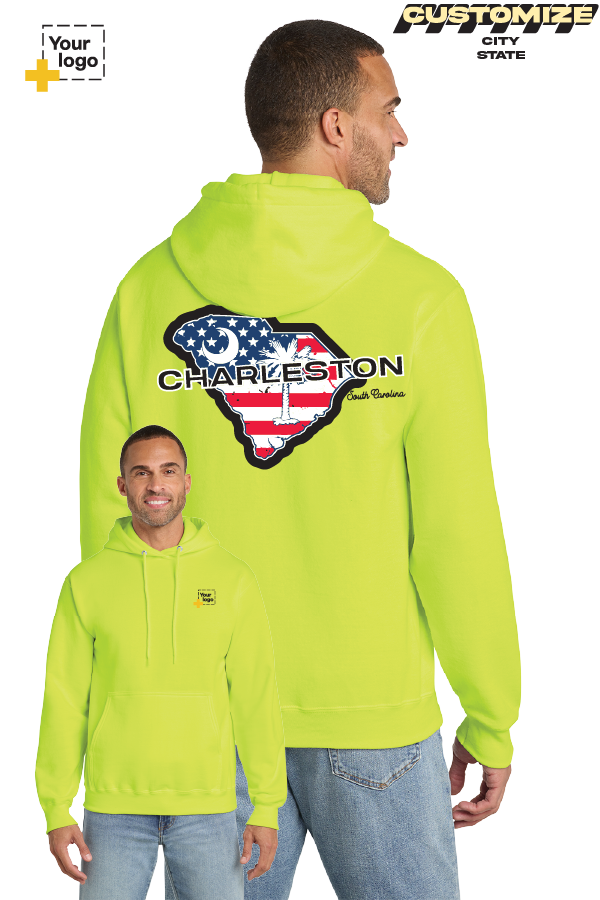 Custom Core Fleece Pullover Hooded Sweatshirt - Merica State