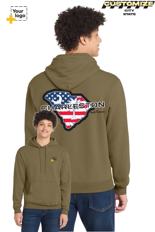 Custom Core Fleece Pullover Hooded Sweatshirt - Merica State