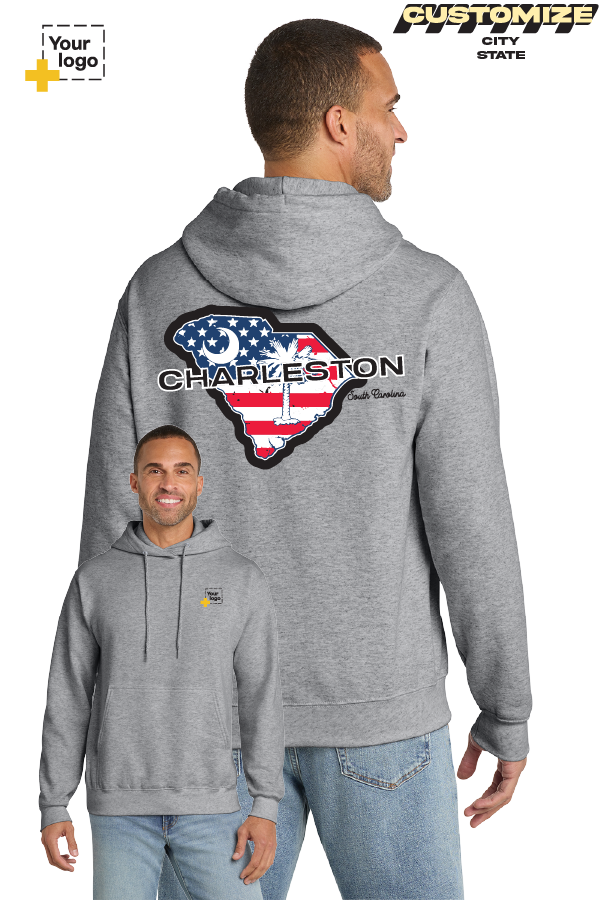 Custom Core Fleece Pullover Hooded Sweatshirt - Merica State