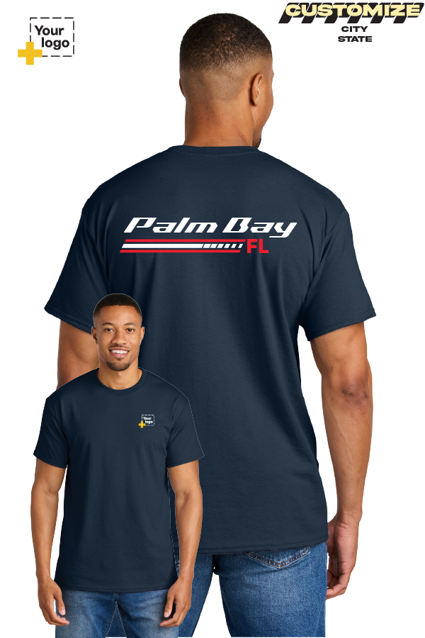 Custom Gildan® DryBlend® 50 Cotton/50 Poly T-Shirt - RACING STRIPES