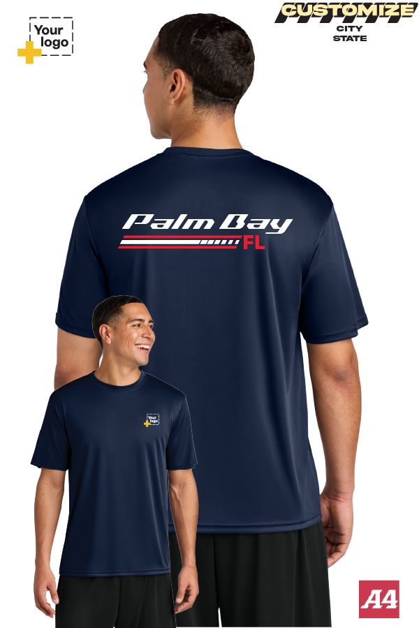 Custom A4 Cooling Performance Tee - RACING STRIPES