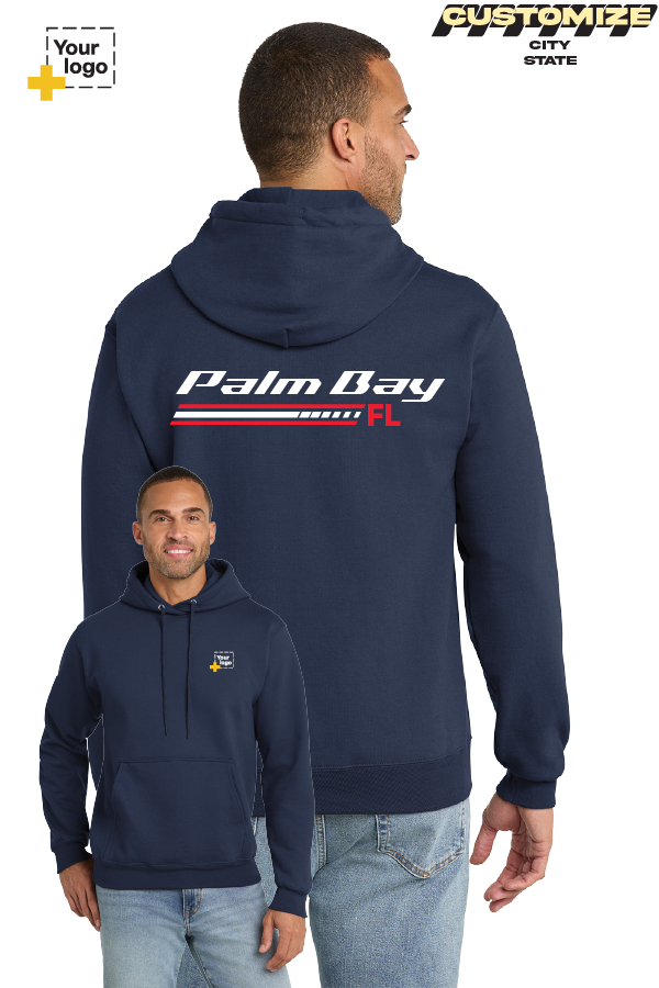 Custom Core Fleece Pullover Hooded Sweatshirt - RACING STRIPES