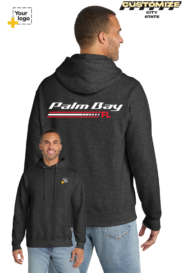 Custom Core Fleece Pullover Hooded Sweatshirt - RACING STRIPES