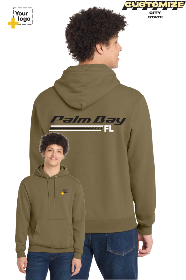 Custom Core Fleece Pullover Hooded Sweatshirt - RACING STRIPES