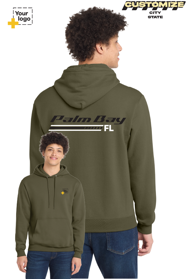 Custom Core Fleece Pullover Hooded Sweatshirt - RACING STRIPES