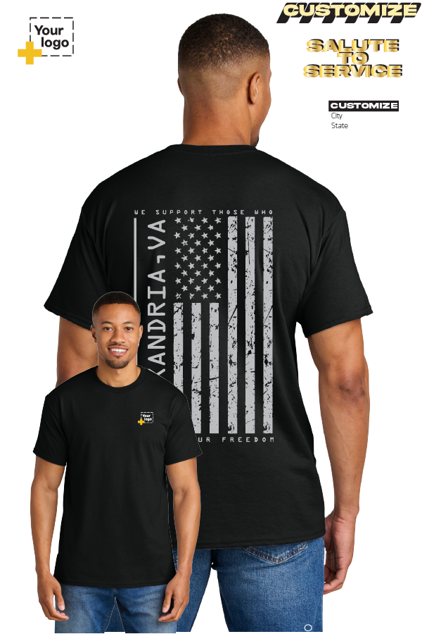 Custom Gildan® DryBlend® 50 Cotton/50 Poly T-Shirt - Salute To Service
