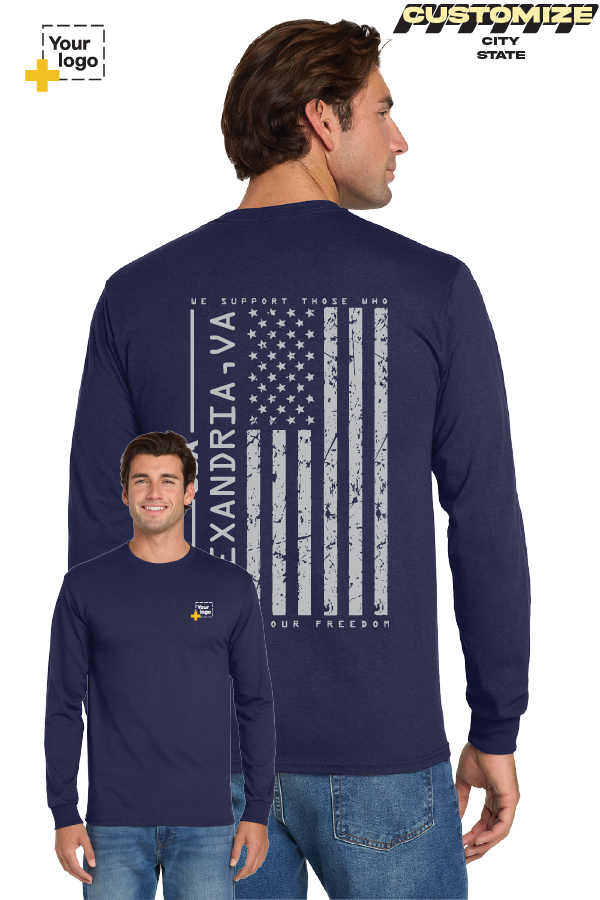 Custom Gildan® DryBlend® 50 Cotton/50 Poly Long Sleeve T-Shirt - Salute To Service