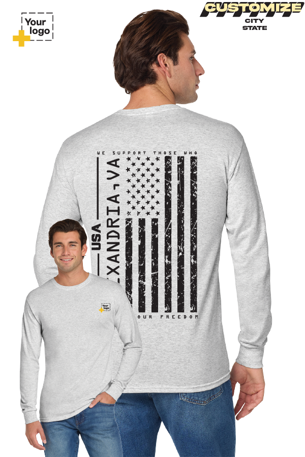 Custom Gildan® DryBlend® 50 Cotton/50 Poly Long Sleeve T-Shirt - Salute To Service