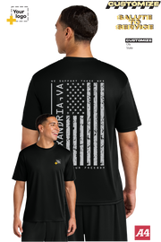 Custom A4 Cooling Performance Tee - Salute To Service