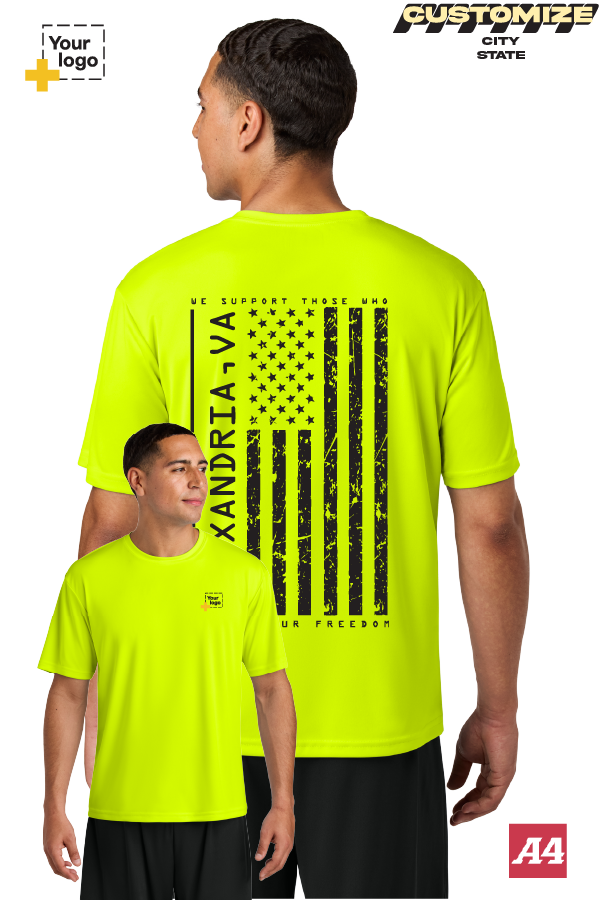 Custom A4 Cooling Performance Tee - Salute To Service