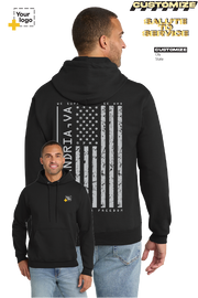 Custom Core Fleece Pullover Hooded Sweatshirt - Salute to Service