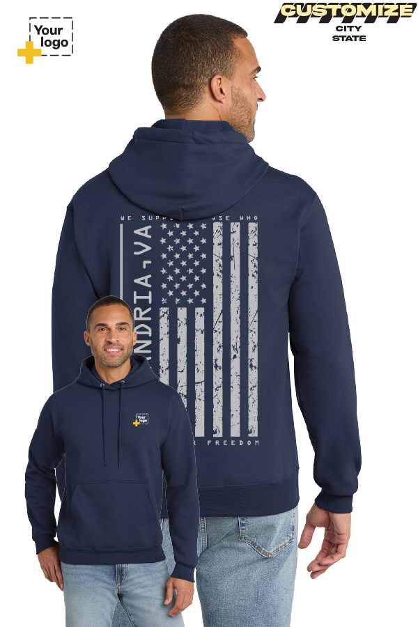 Custom Core Fleece Pullover Hooded Sweatshirt - Salute to Service