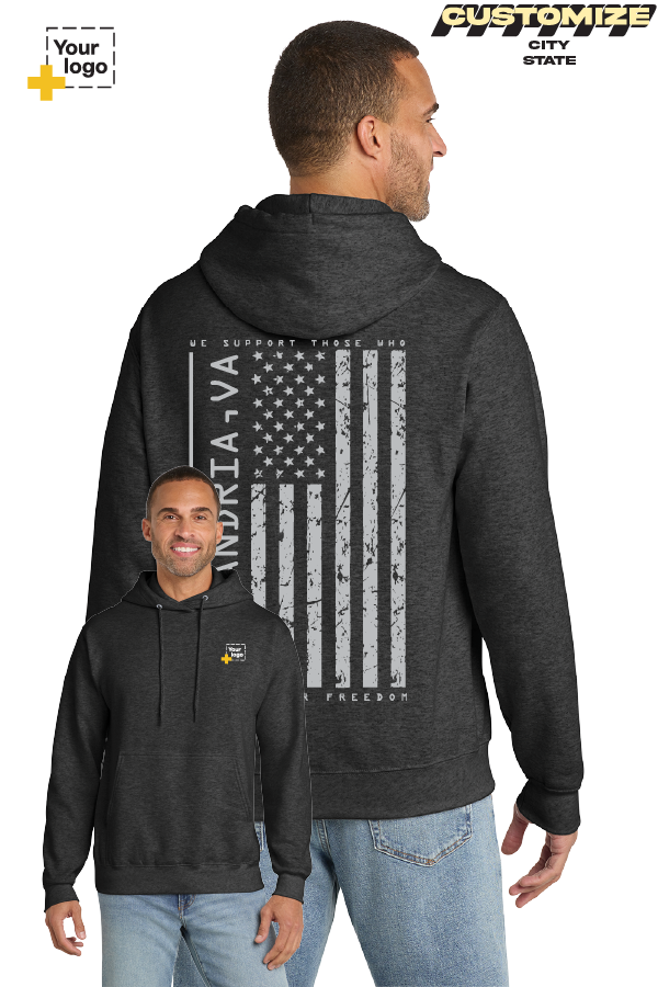 Custom Core Fleece Pullover Hooded Sweatshirt - Salute to Service