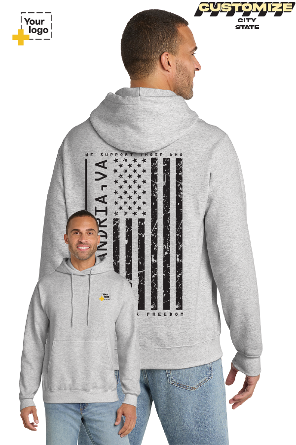 Custom Core Fleece Pullover Hooded Sweatshirt - Salute to Service