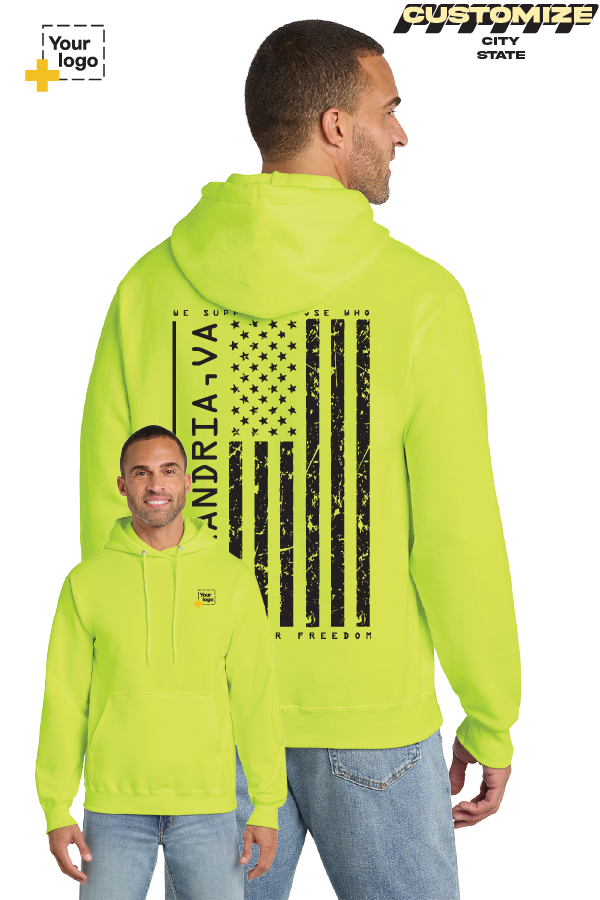 Custom Core Fleece Pullover Hooded Sweatshirt - Salute to Service