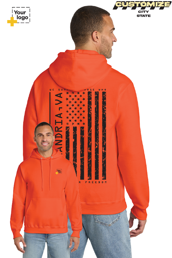 Custom Core Fleece Pullover Hooded Sweatshirt - Salute to Service