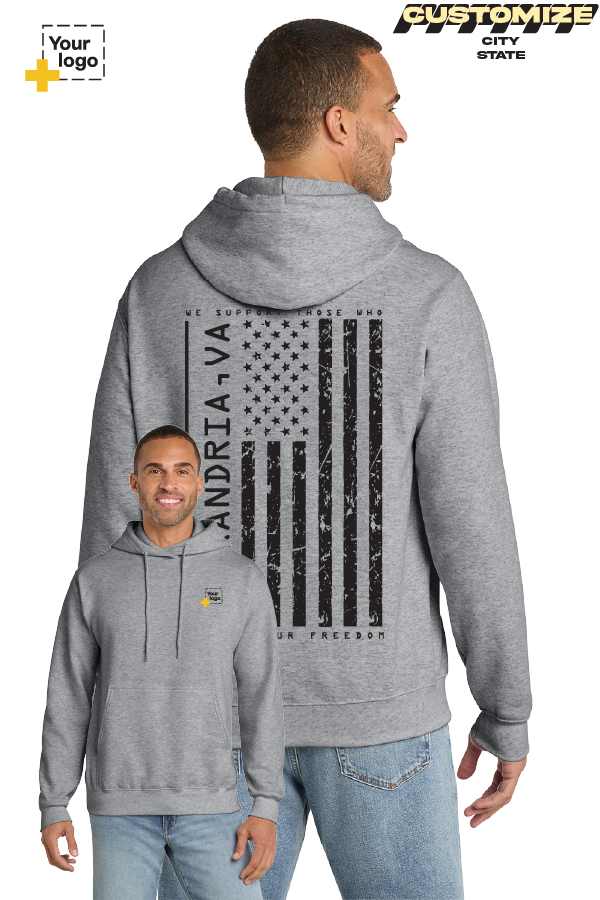 Custom Core Fleece Pullover Hooded Sweatshirt - Salute to Service