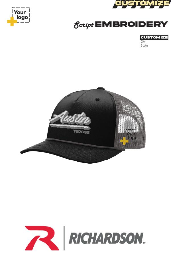 Custom Richardson 112FPR Trucker - Script Embroidered