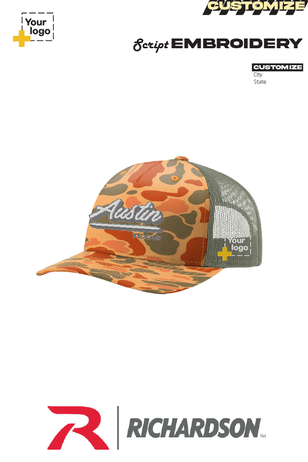 Custom Richardson 112PFP Trucker - Script Embroidered