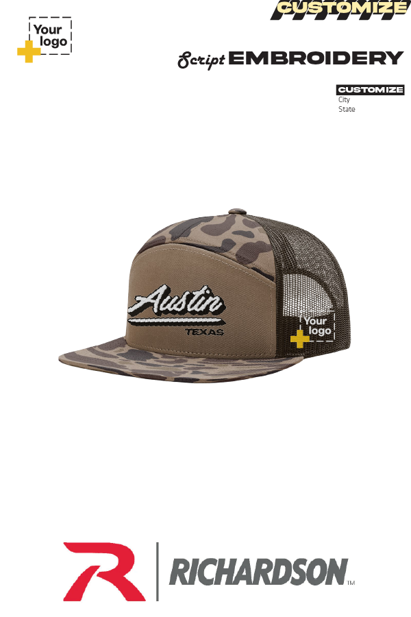 Custom Richardson 168P Trucker - Script Embroidered