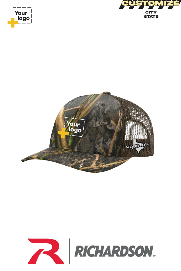 Custom Richardson 112PFP Trucker - City State Embroidered