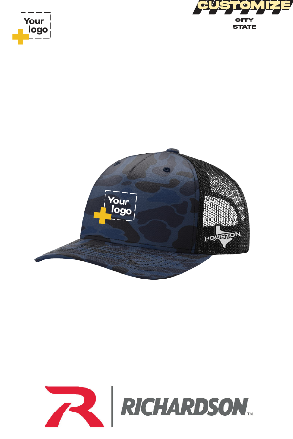 Custom Richardson 112PFP Trucker - City State Embroidered