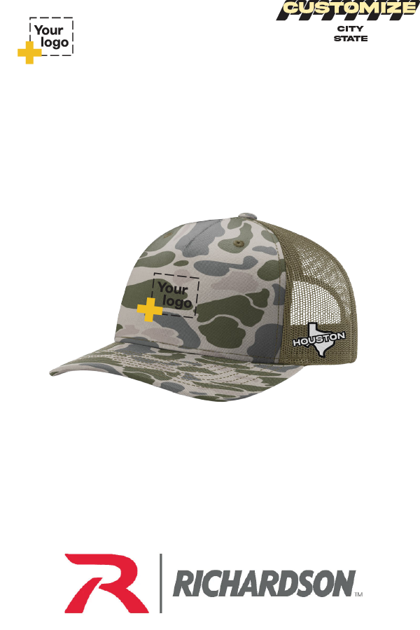 Custom Richardson 112PFP Trucker - City State Embroidered