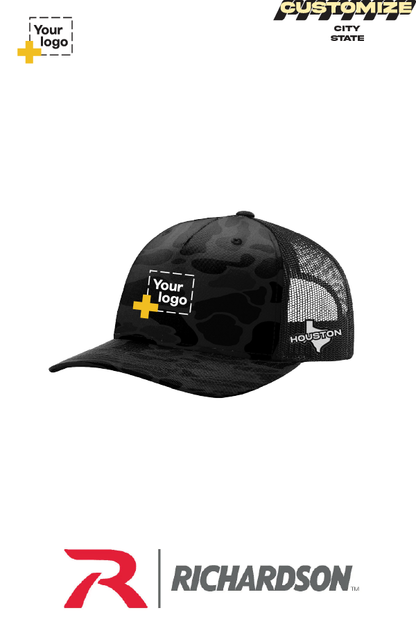 Custom Richardson 112PFP Trucker - City State Embroidered