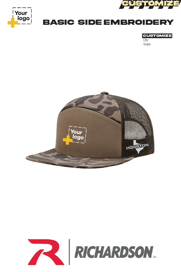 Custom Richardson 168P Trucker - City State Embroidered