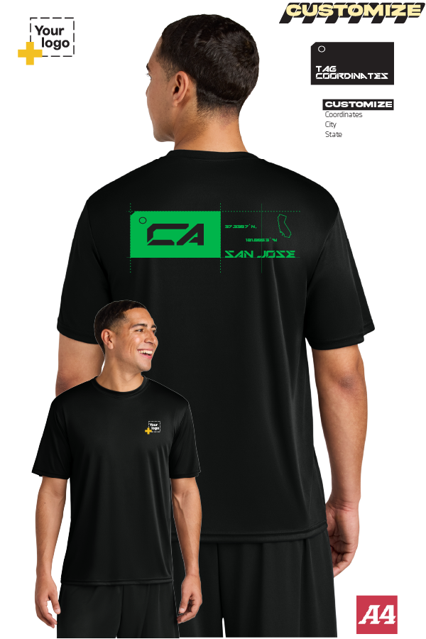 Custom A4 Cooling Performance Tee - TAG COORDINATES